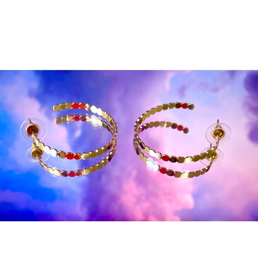 Gold hoop earrings